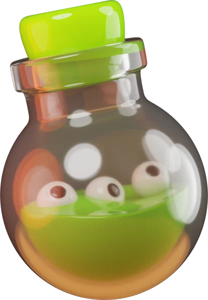 Potion 3D icon, view 3