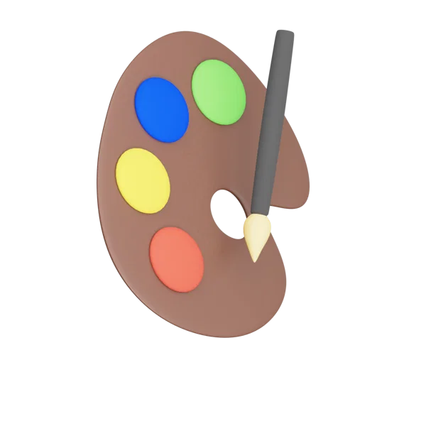 Palette 3D icon, view 4