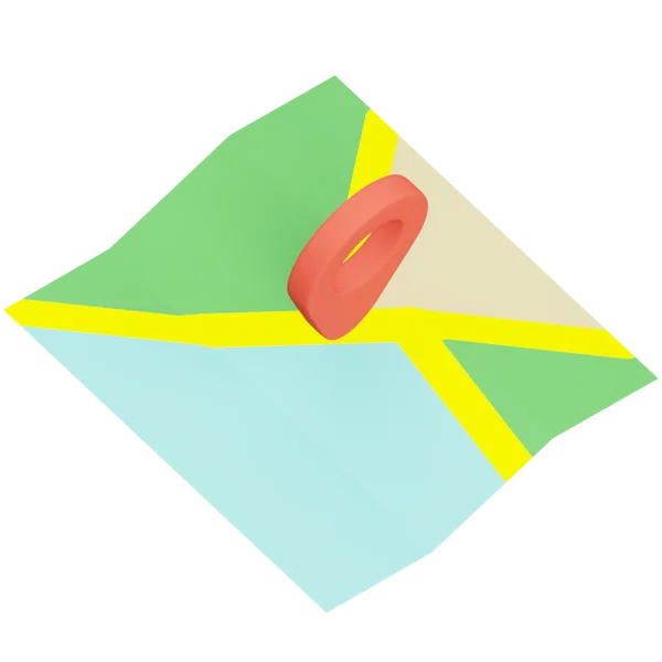 Map 3D icon, view 4
