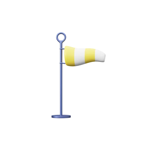 Weather cone 3D icon, view 2