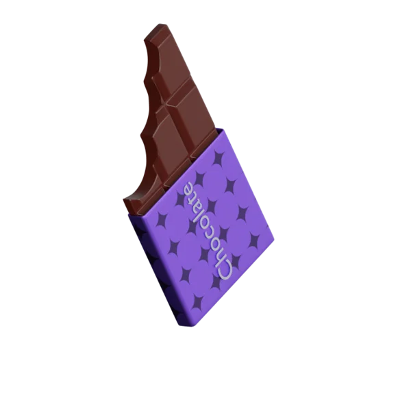 Chocolate Bar 3D icon, view 4