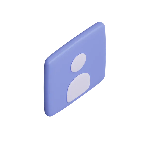 Profile Picture 3D icon, view 4