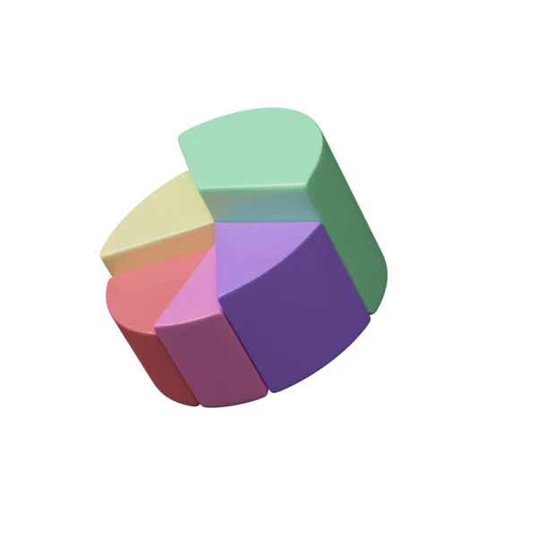 Pie Chart 3D icon, view 2