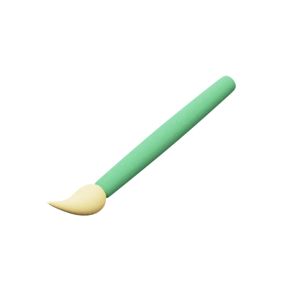 Brush 3D icon, view 1