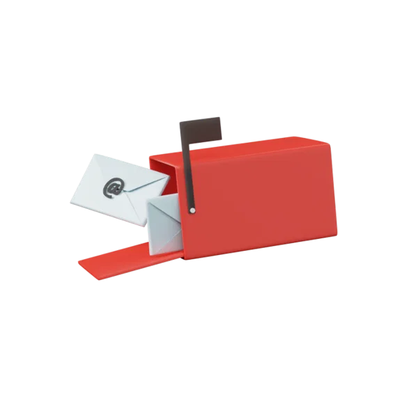 Email 3D icon, view 2