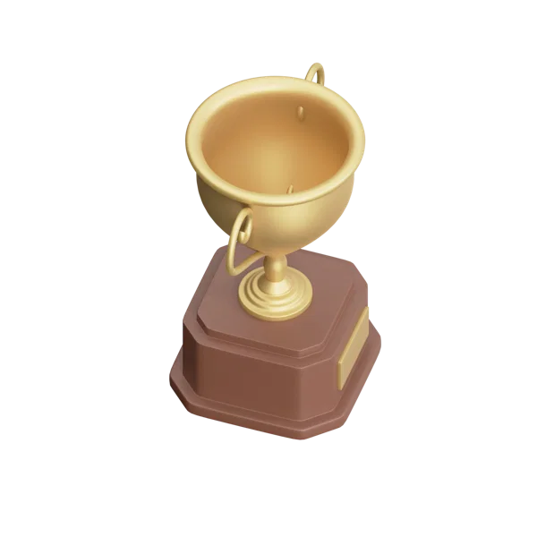 Trophy 3D icon, view 4