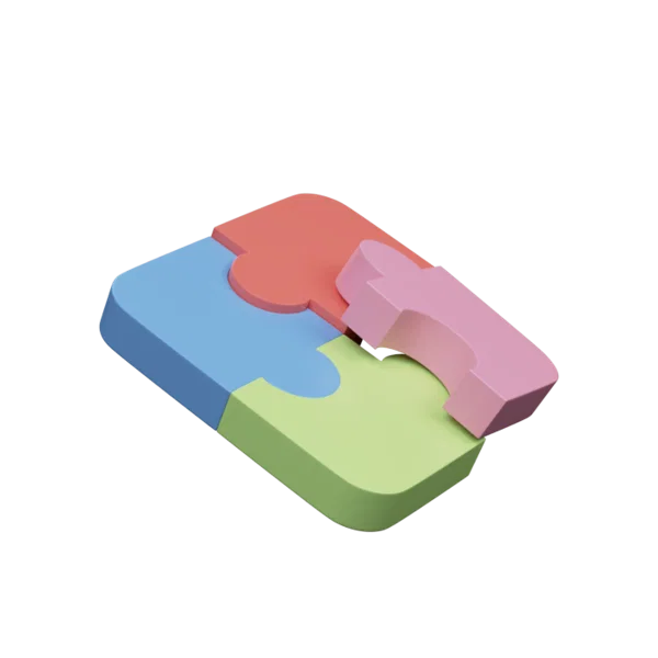 Puzzle 3D icon, view 3