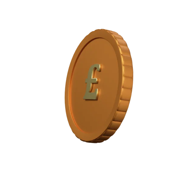 Currencies - Pound 3D icon, view 2