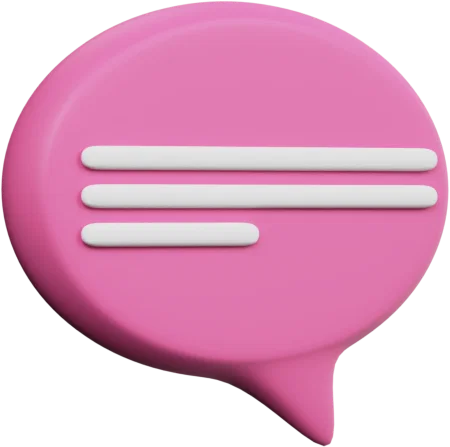 Speech Bubble 8 3D icon, view 3