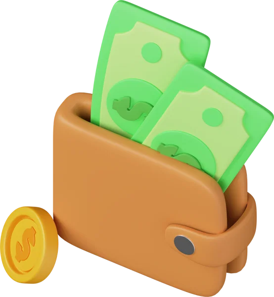 Money and Coins 2 3D icon, view 5