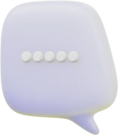Speech Bubble 4 3D icon, view 2