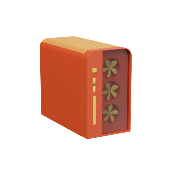 Desktop 3D icon, view 1