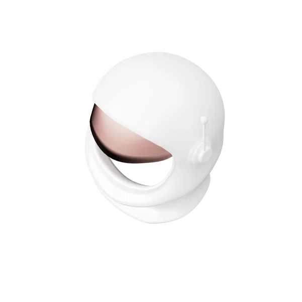 Space Helmet 3 3D icon, view 5