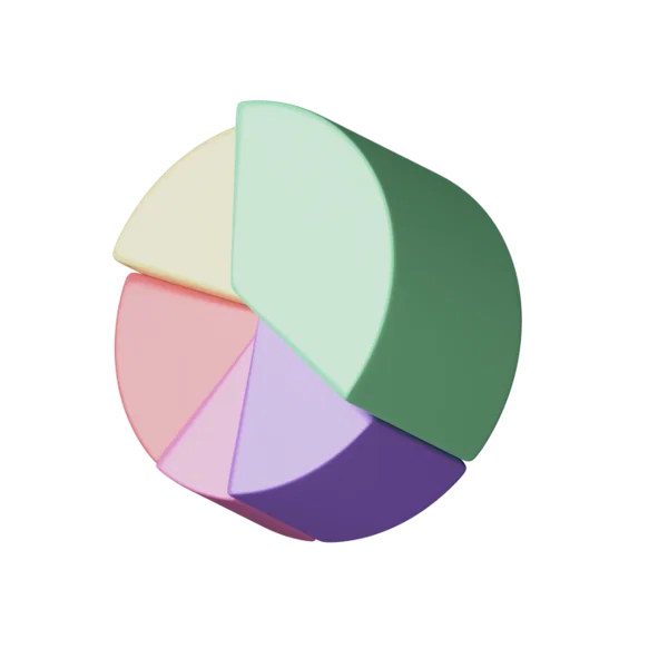 Pie Chart 3D icon, view 5