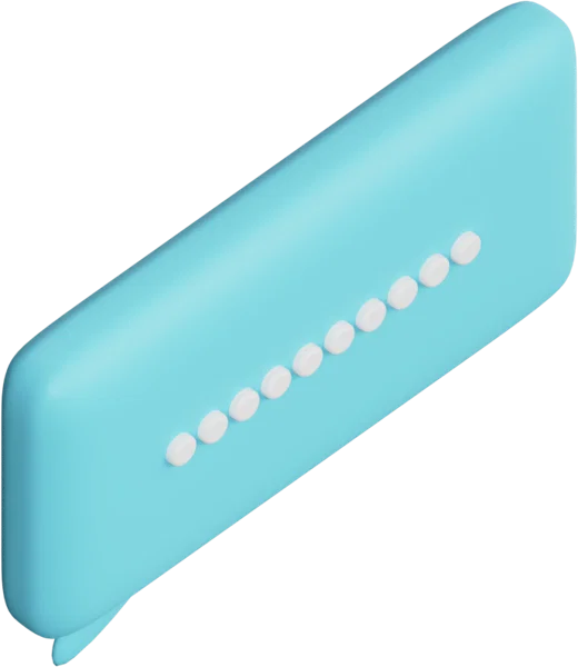 Speech Bubble 34 3D icon, view 4