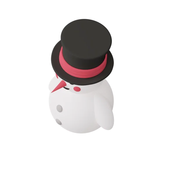Snowman 3D icon, view 5