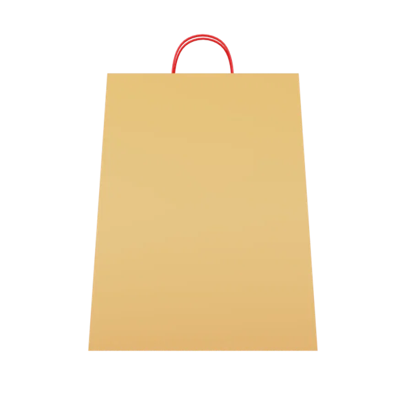 Shopping bag 3D icon, view 1