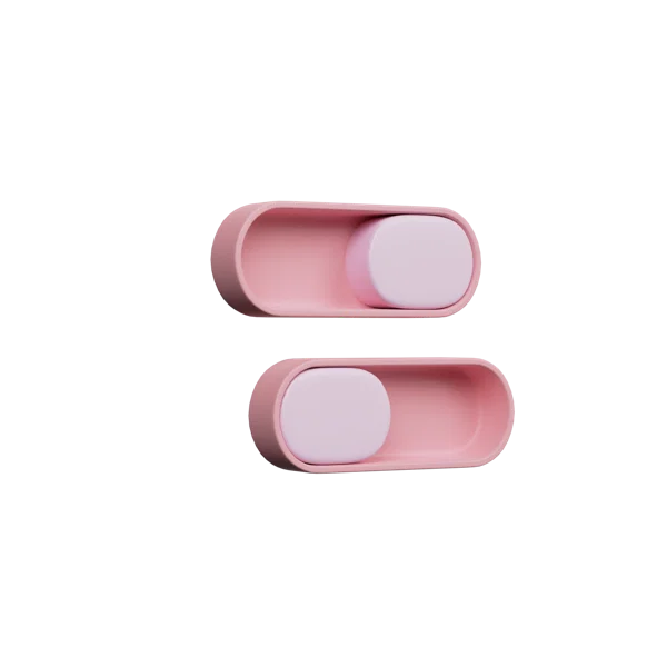 Toggle Buttons 3D icon, view 3