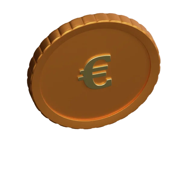 Currencies - Euro 3D icon, view 4