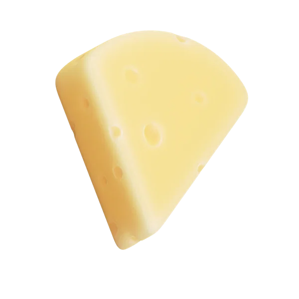 Cheese 3D icon, view 4