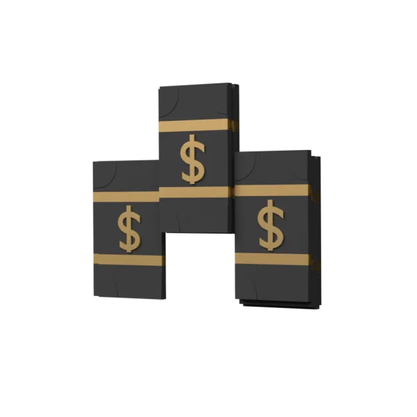Bank Notes 3D icon, view 2