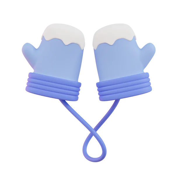Gloves 3D icon, view 1