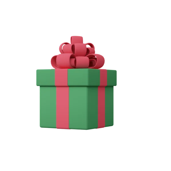 Gift 2 3D icon, view 2