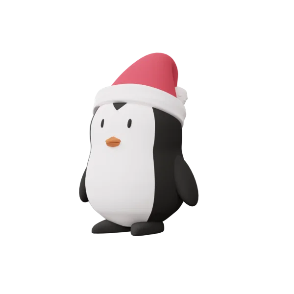 Pinguin 3D icon, view 2