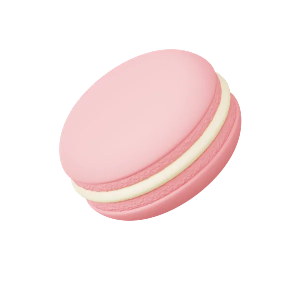 Macarons 3D icon, view 5