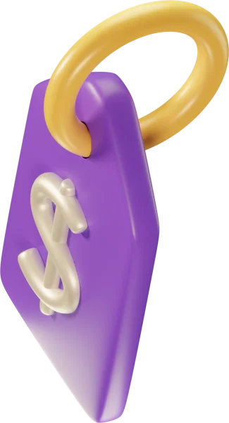 Price tags 3D icon, view 5