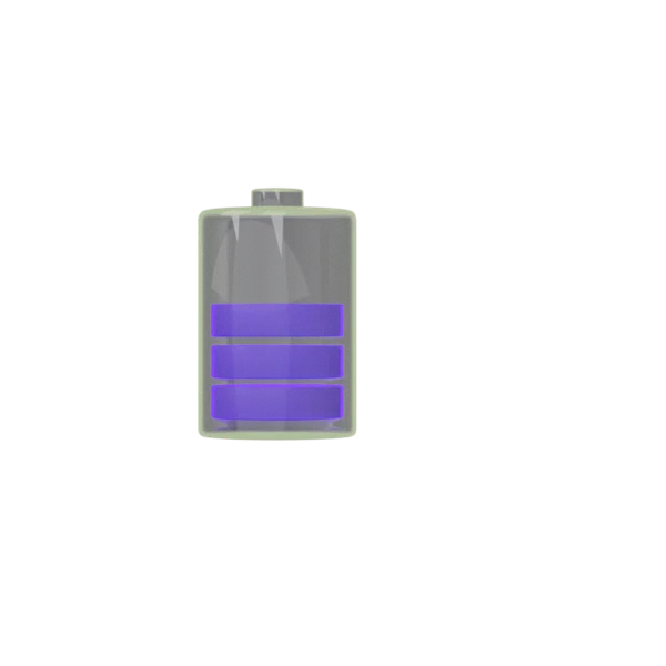 Battery - Half 3D icon, view 2