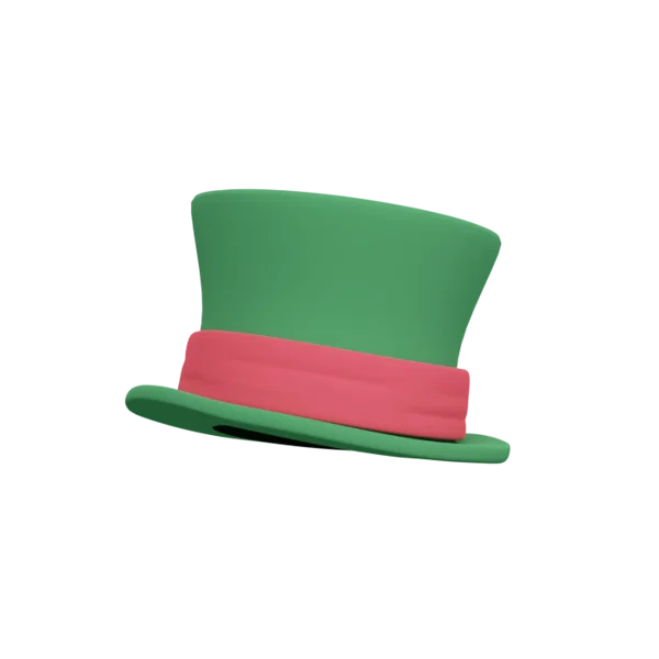 Hat 3 3D icon, view 3