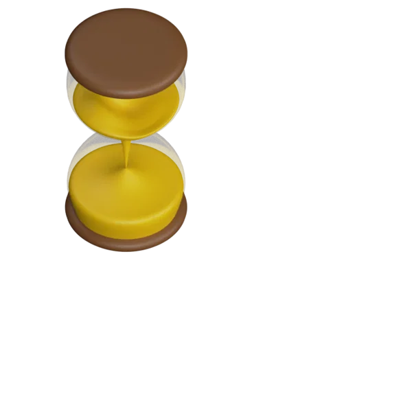 Hourglass 3D icon, view 4