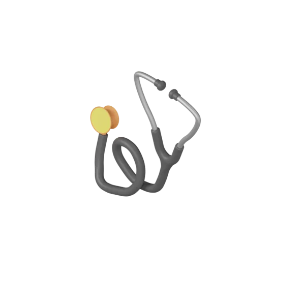 Stethoscope 3D icon, view 5