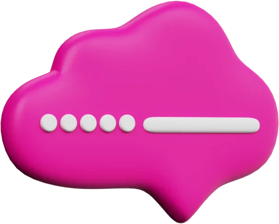 Speech Bubble 38 3D icon, view 3