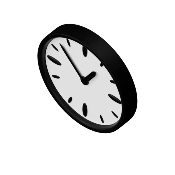 Clock 3D icon, view 5