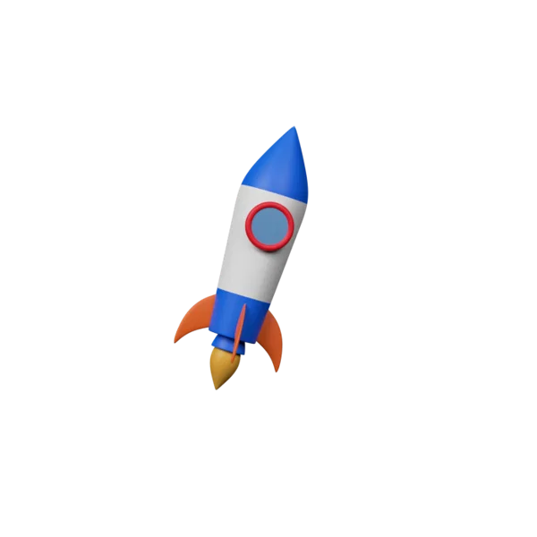 Rocket 3D icon, view 1
