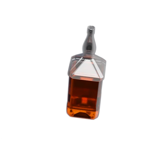 Whiskey 3D icon, view 3