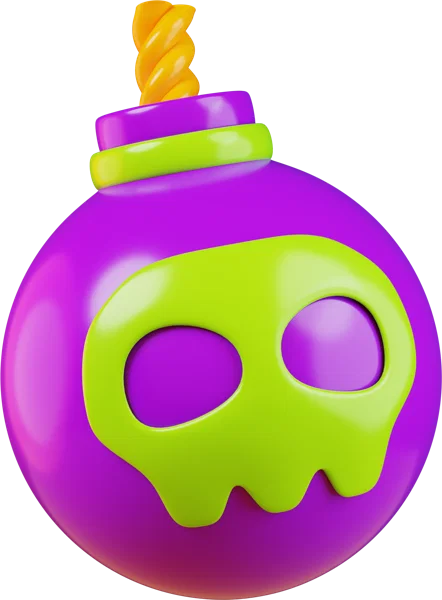 Pirate Bomb 3D icon, view 1