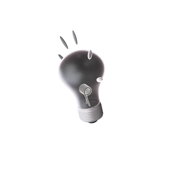Bulb 3D icon, view 5