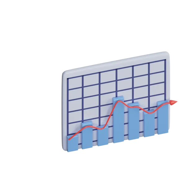Graph Chart 3D icon, view 4