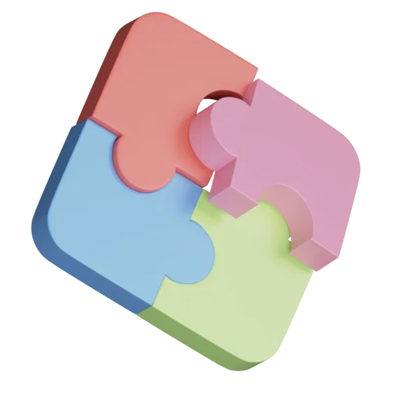 Puzzle 3D icon, view 4