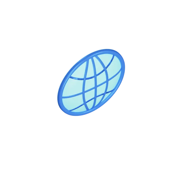 World 3D icon, view 4