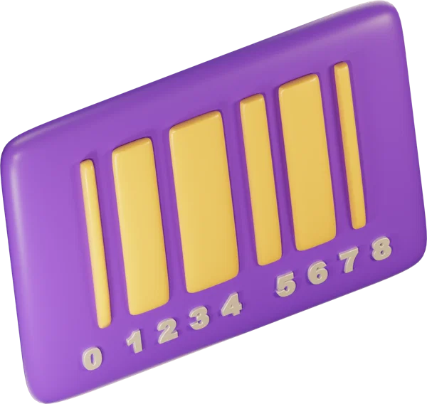 Barcode 3D icon, view 4