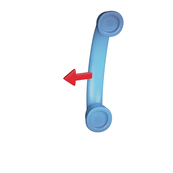 Telephone - Outgoing 3D icon, view 4