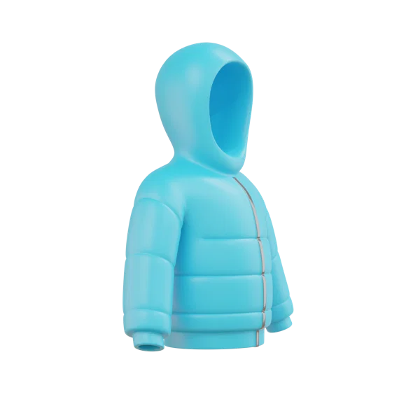 Jacket 3D icon, view 3