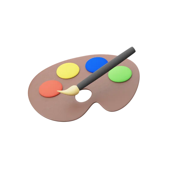 Palette 3D icon, view 2