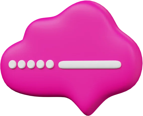 Speech Bubble 38 3D icon, view 2