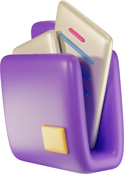 Folder 3D icon, view 2