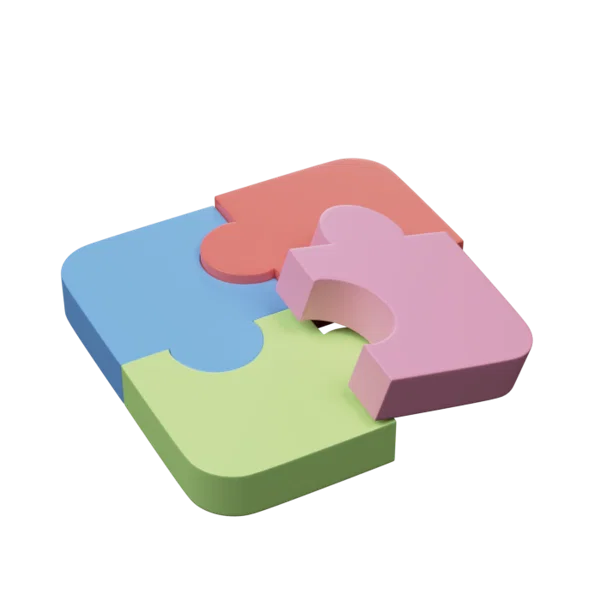 Puzzle 3D icon, view 1